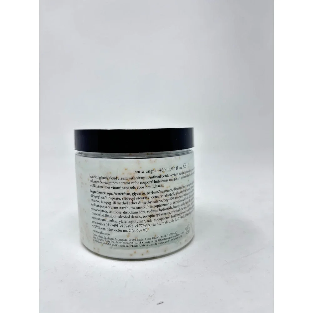 Philosophy Snow Angel Hydrating Body Cloud Cream Vitamin Infused Beads 16oz New